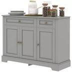 HOMCOM Sideboard Buffet Cabinet, Modern Kitchen Cabinet with 2 Drawers and Adjustable Shelves, Coffee Bar Cabinet for Living Room