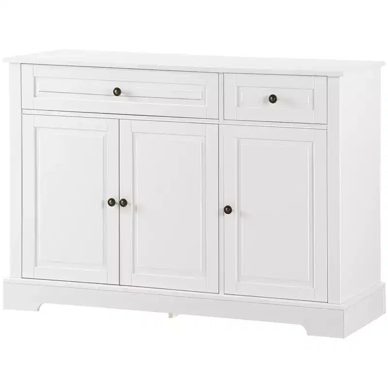HOMCOM Sideboard Buffet Cabinet, Modern Kitchen Cabinet with 2 Drawers and Adjustable Shelves, Coffee Bar Cabinet for Living Room