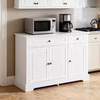 HOMCOM Sideboard Buffet Cabinet, Modern Kitchen Cabinet with 2 Drawers and Adjustable Shelves, Coffee Bar Cabinet for Living Room