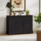 HOMCOM Sideboard Buffet Cabinet, Modern Kitchen Cabinet with 2 Drawers and Adjustable Shelves, Coffee Bar Cabinet for Living Room