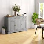 HOMCOM Sideboard Buffet Cabinet, Modern Kitchen Cabinet with 2 Drawers and Adjustable Shelves, Coffee Bar Cabinet for Living Room