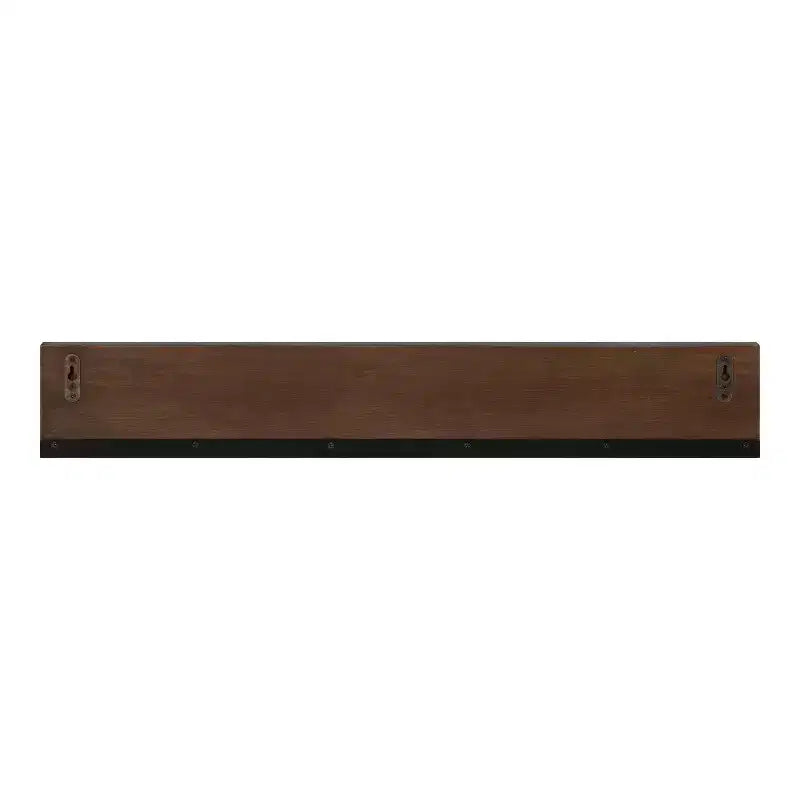 Kate and Laurel Ubbard Rectangle MDF Floating Shelf, 30x4, Walnut Brown