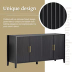 Credenza Caratteristica in Legno, Armadietto Contenitore con Maniglie in Metallo per Corridoio, Ingresso, Soggiorno, Camera da Letto - ModernLuxe