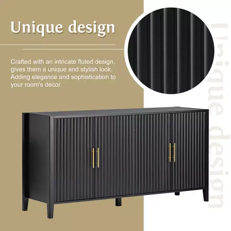 Credenza Caratteristica in Legno, Armadietto Contenitore con Maniglie in Metallo per Corridoio, Ingresso, Soggiorno, Camera da Letto - ModernLuxe