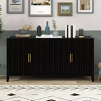Credenza Caratteristica in Legno, Armadietto Contenitore con Maniglie in Metallo per Corridoio, Ingresso, Soggiorno, Camera da Letto - ModernLuxe