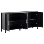 Credenza Caratteristica in Legno, Armadietto Contenitore con Maniglie in Metallo per Corridoio, Ingresso, Soggiorno, Camera da Letto - ModernLuxe