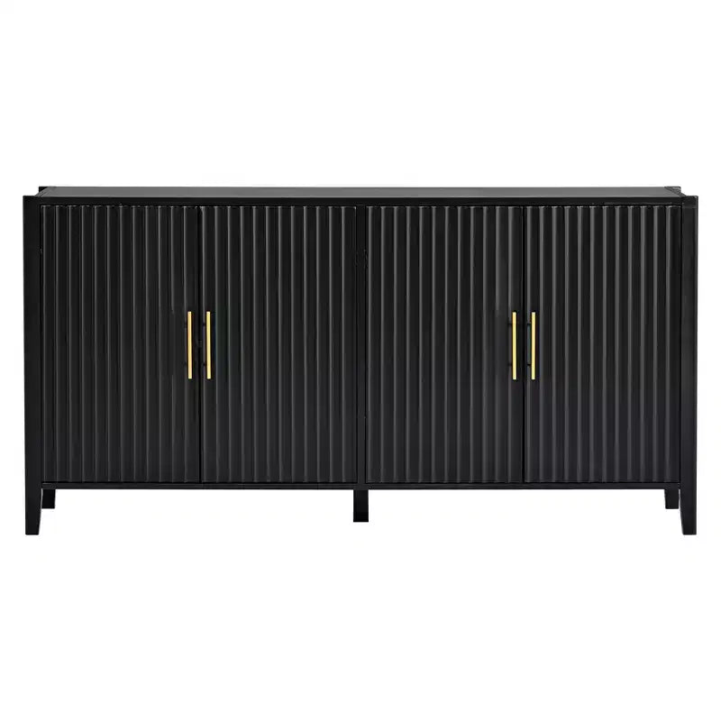 Credenza Caratteristica in Legno, Armadietto Contenitore con Maniglie in Metallo per Corridoio, Ingresso, Soggiorno, Camera da Letto - ModernLuxe