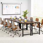 Costway Set da 2/4/6 Grandi Scrivanie per Computer Scrivania da Lavoro Tavolo da Conferenza Ufficio Domestico da 63 pollici