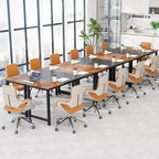 Costway Set da 2/4/6 Grandi Scrivanie per Computer Scrivania da Lavoro Tavolo da Conferenza Ufficio Domestico da 63 pollici