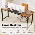 Costway Set da 2/4/6 Grandi Scrivanie per Computer Scrivania da Lavoro Tavolo da Conferenza Ufficio Domestico da 63 pollici