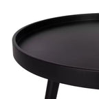Fritz Round Tray Top Side Table - ACC4204A - Black - Safavieh