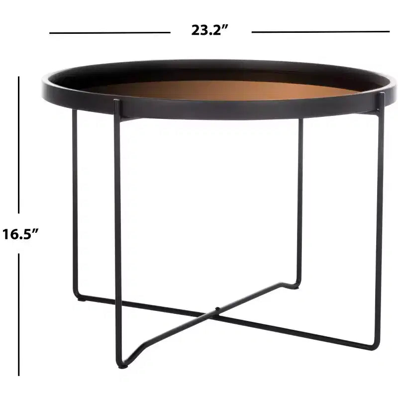 Tavolino d'appoggio Ruby Medium Tray - ACC4205 - Oro Rosa/Nero - Safavieh