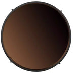 Tavolino d'appoggio Ruby Small Round con vassoio superiore - ACC4206A - Oro rosa/Nero - Safavieh