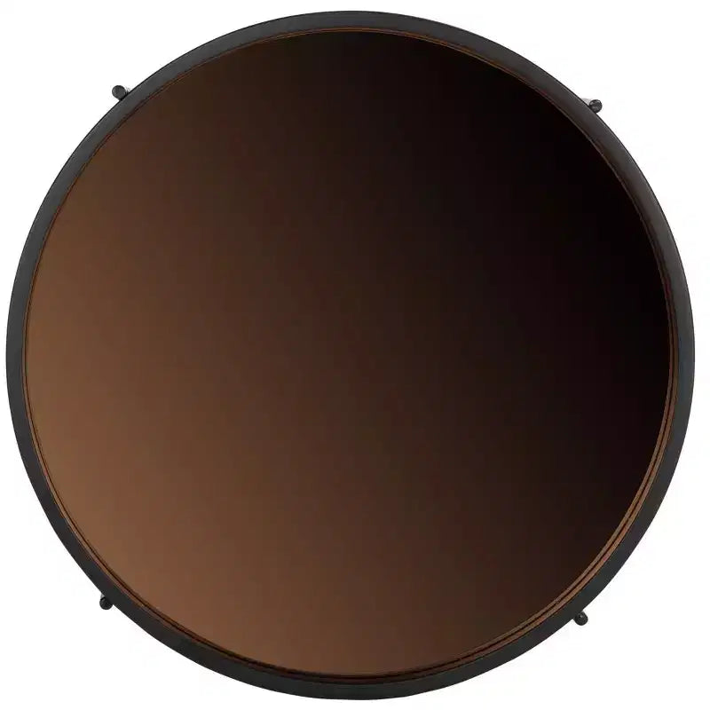 Ruby Small Round Tray Top Accent Table - ACC4206A - Rose Gold/Black - Safavieh