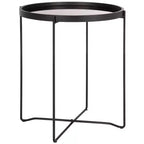 Tavolino d'appoggio Ruby Small Round con vassoio superiore - ACC4206A - Oro rosa/Nero - Safavieh