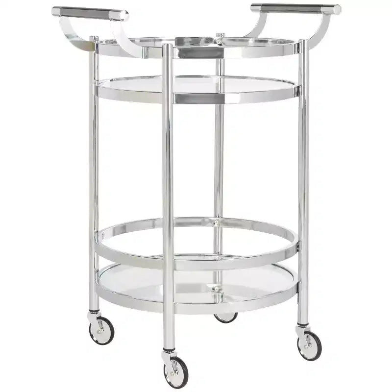 Sienna 2 Tier Round Bar Cart - BCT8001 - Safavieh