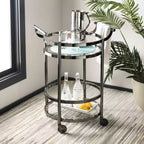 Sienna 2 Tier Round Bar Cart - BCT8001 - Safavieh