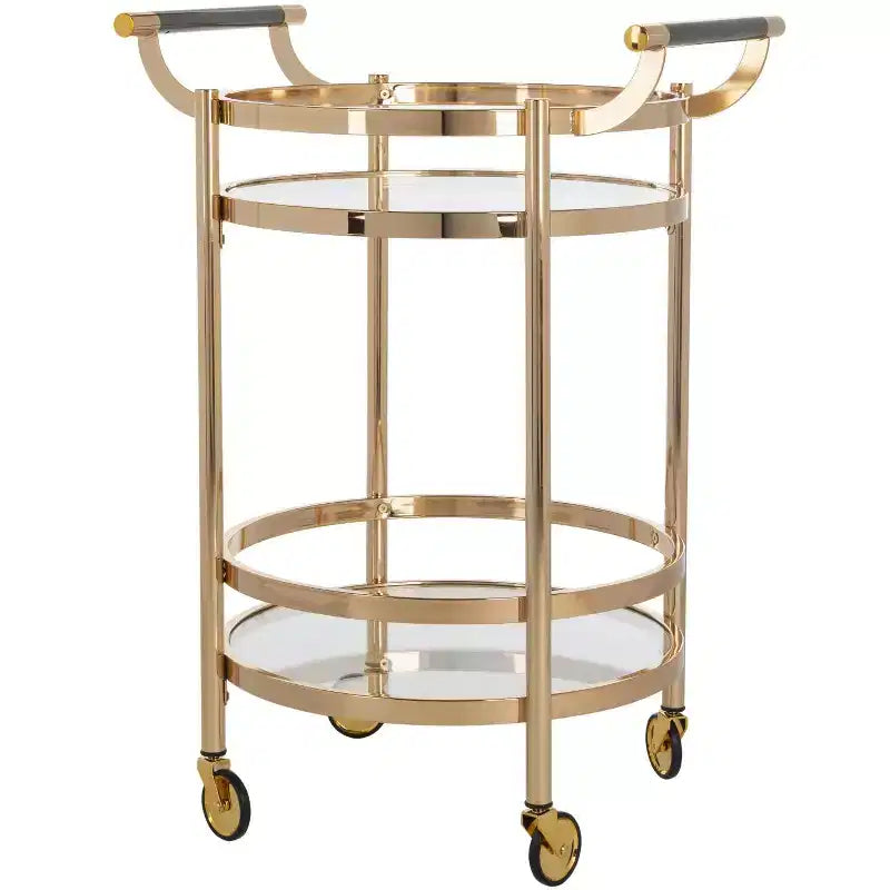 Sienna 2 Tier Round Bar Cart - BCT8001 - Safavieh