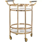 Sienna 2 Tier Round Bar Cart - BCT8001 - Safavieh