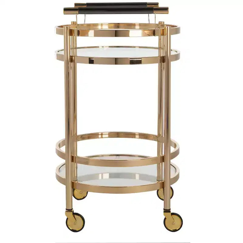 Sienna 2 Tier Round Bar Cart - BCT8001 - Safavieh