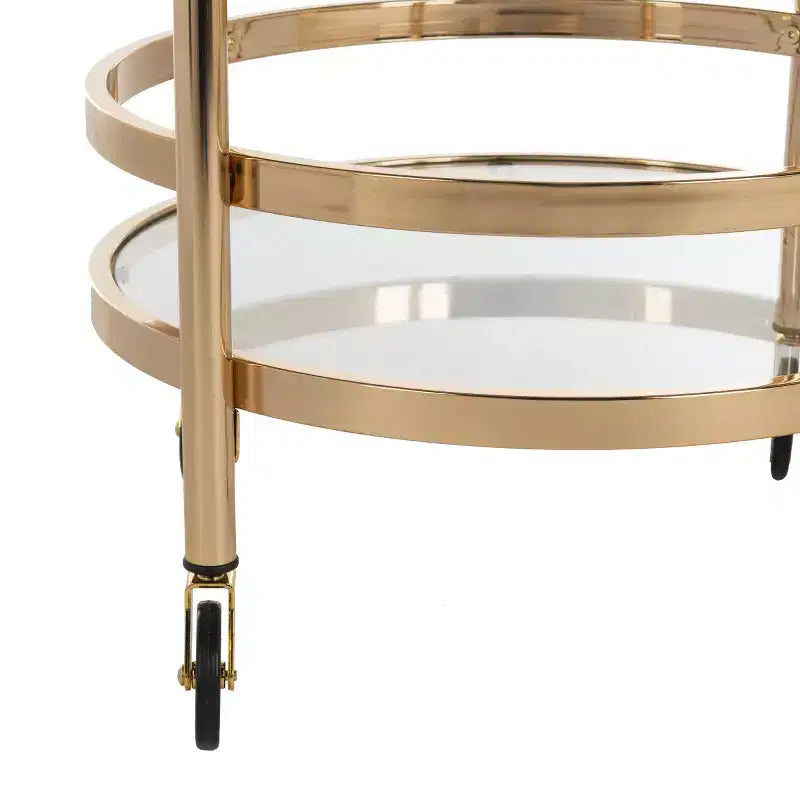 Sienna 2 Tier Round Bar Cart - BCT8001 - Safavieh