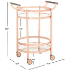 Sienna 2 Tier Round Bar Cart - BCT8001 - Safavieh