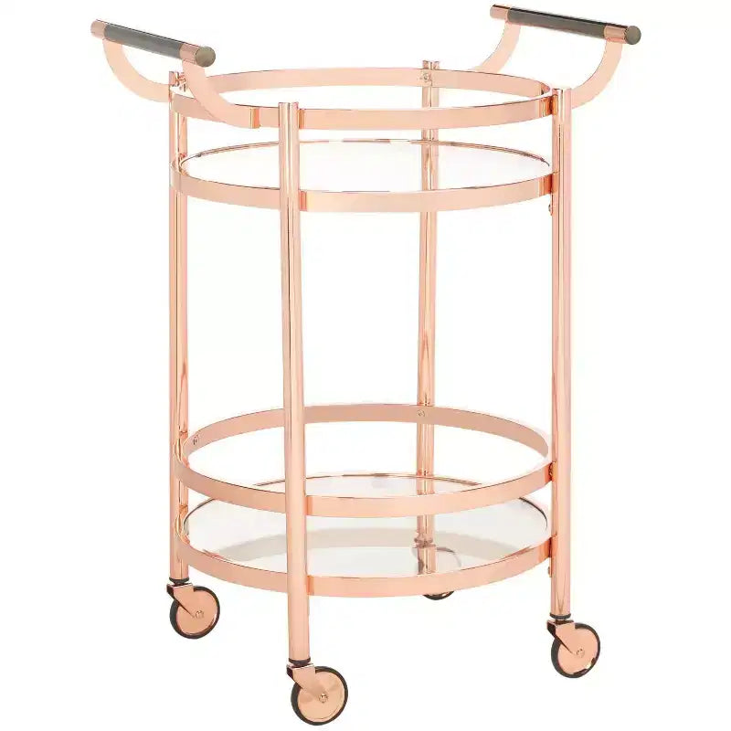 Sienna 2 Tier Round Bar Cart - BCT8001 - Safavieh