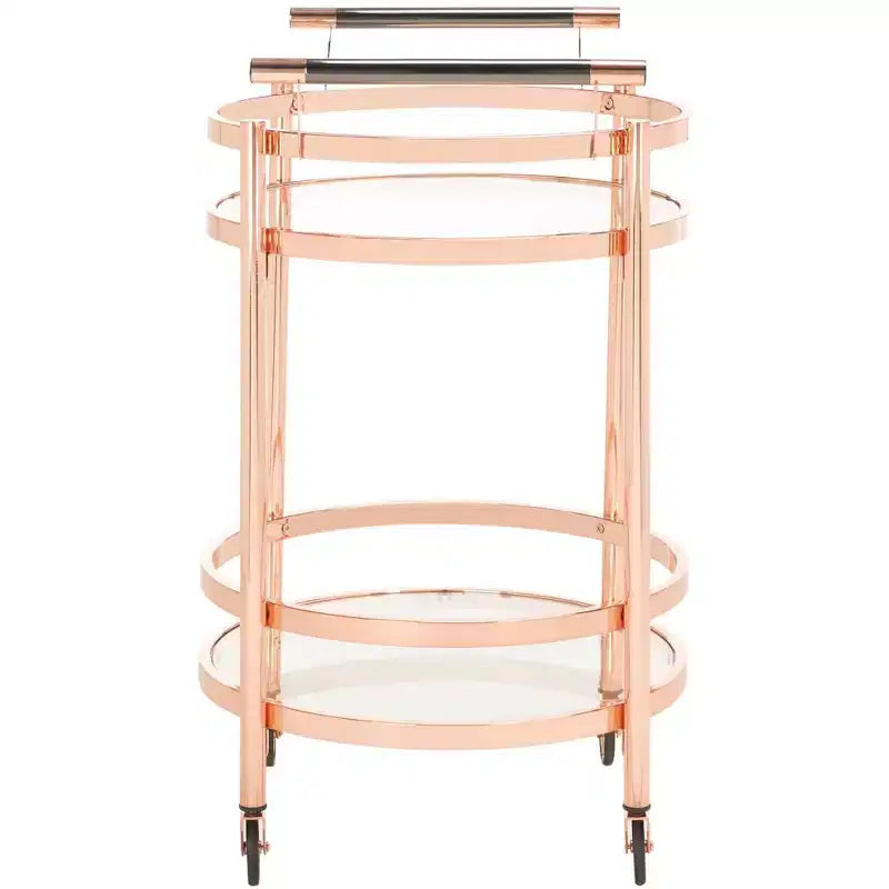 Sienna 2 Tier Round Bar Cart - BCT8001 - Safavieh