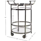 Sienna 2 Tier Round Bar Cart - BCT8001 - Safavieh