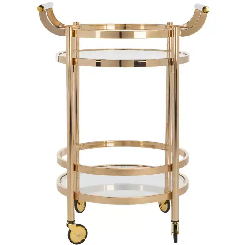 Sienna 2 Tier Round Bar Cart - BCT8001 - Safavieh