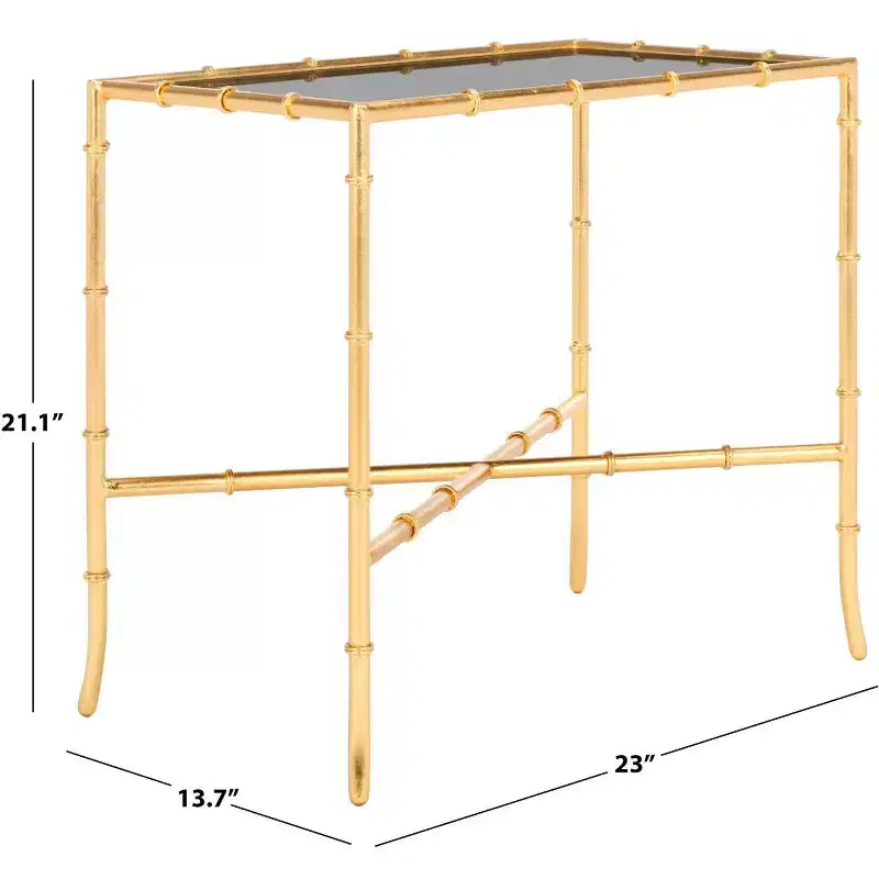 Chandler Accent Table - FOX2513 - Gold/Glass - Safavieh Couture