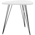 Wynton End Table - FOX4214B - White/Black - Safavieh Couture
