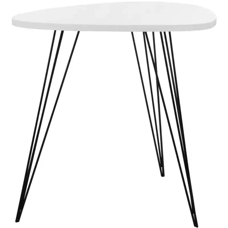 Wynton End Table - FOX4214B - White/Black - Safavieh Couture