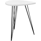 Wynton End Table - FOX4214B - White/Black - Safavieh Couture