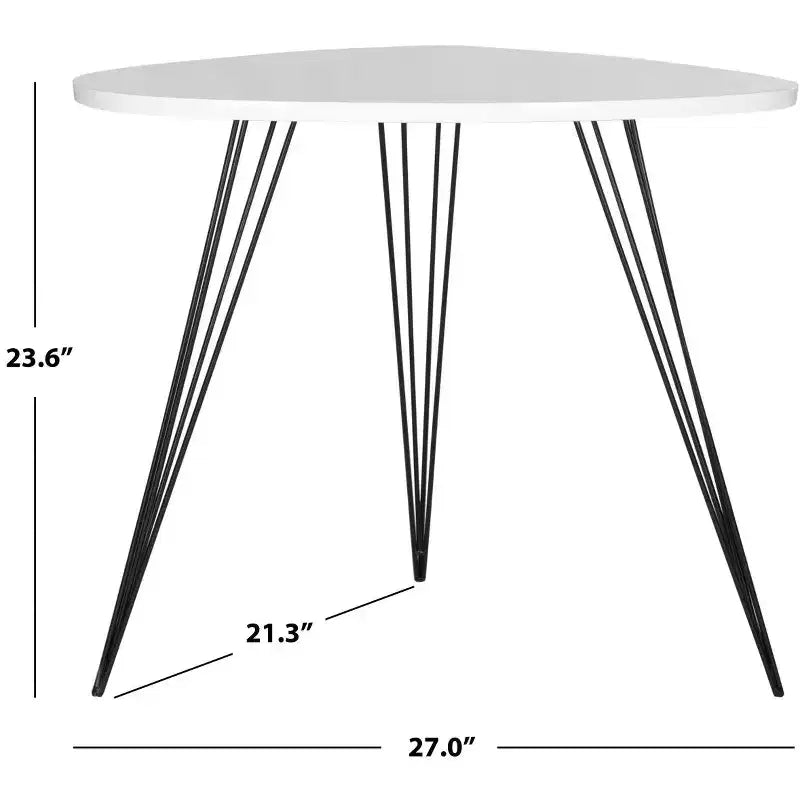 Wynton End Table - FOX4214B - White/Black - Safavieh Couture
