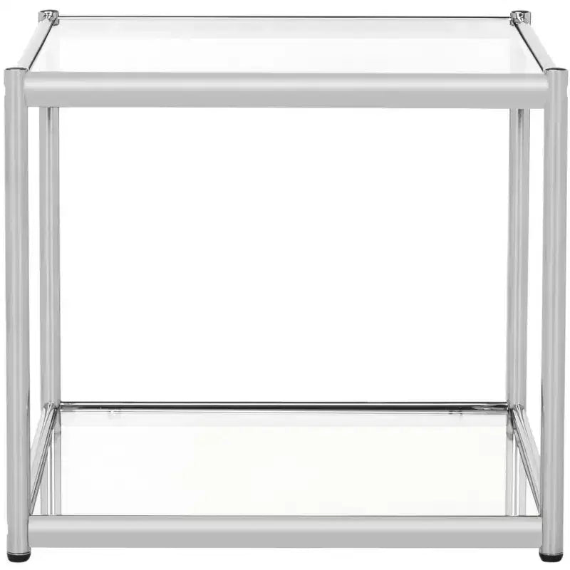 Lilias End Table - MMT6001 - Chrome - Safavieh