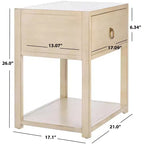 Sadie 1 Drawer 1 Shelf Nightstand - NST9201 - Safavieh