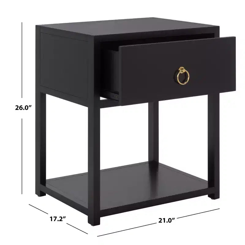 Sadie 1 Drawer 1 Shelf Nightstand - NST9201 - Safavieh