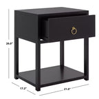 Sadie 1 Drawer 1 Shelf Nightstand - NST9201 - Safavieh