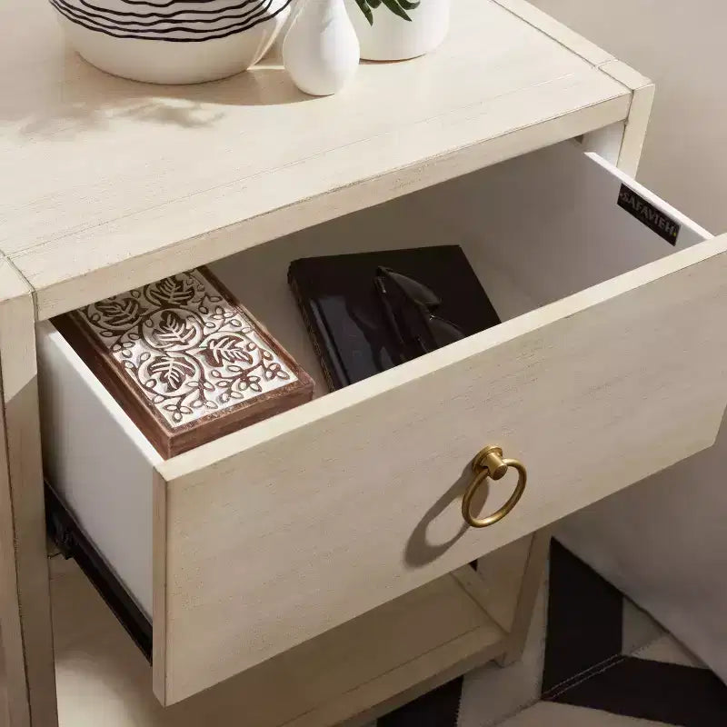 Sadie 1 Drawer 1 Shelf Nightstand - NST9201 - Safavieh