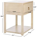 Sadie 1 Drawer 1 Shelf Nightstand - NST9201 - Safavieh