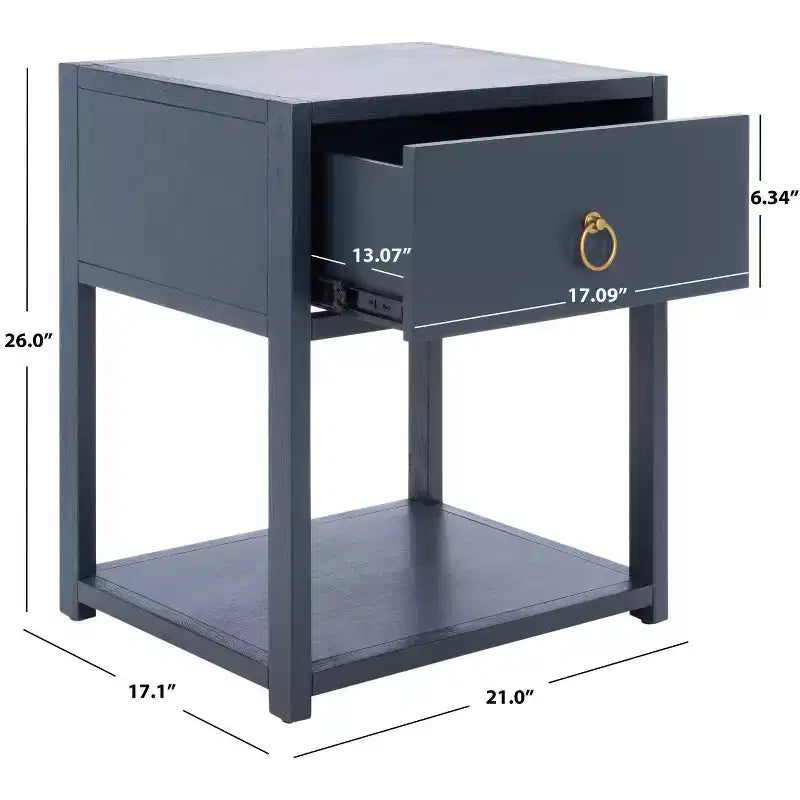 Sadie 1 Drawer 1 Shelf Nightstand - NST9201 - Safavieh