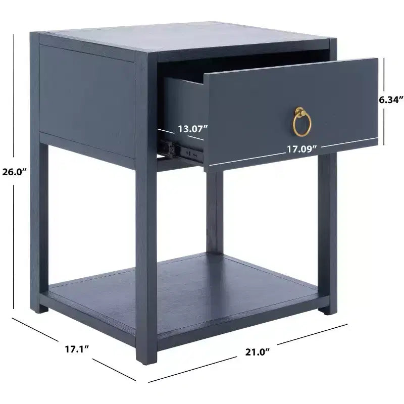 Sadie 1 Drawer 1 Shelf Nightstand - NST9201 - Safavieh