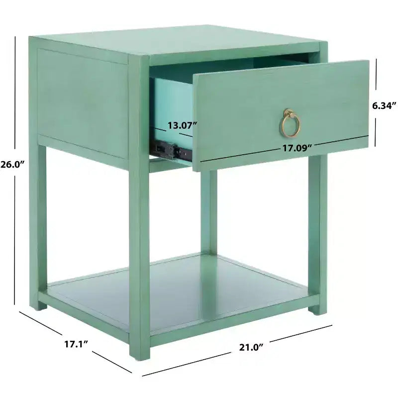 Sadie 1 Drawer 1 Shelf Nightstand - NST9201 - Safavieh
