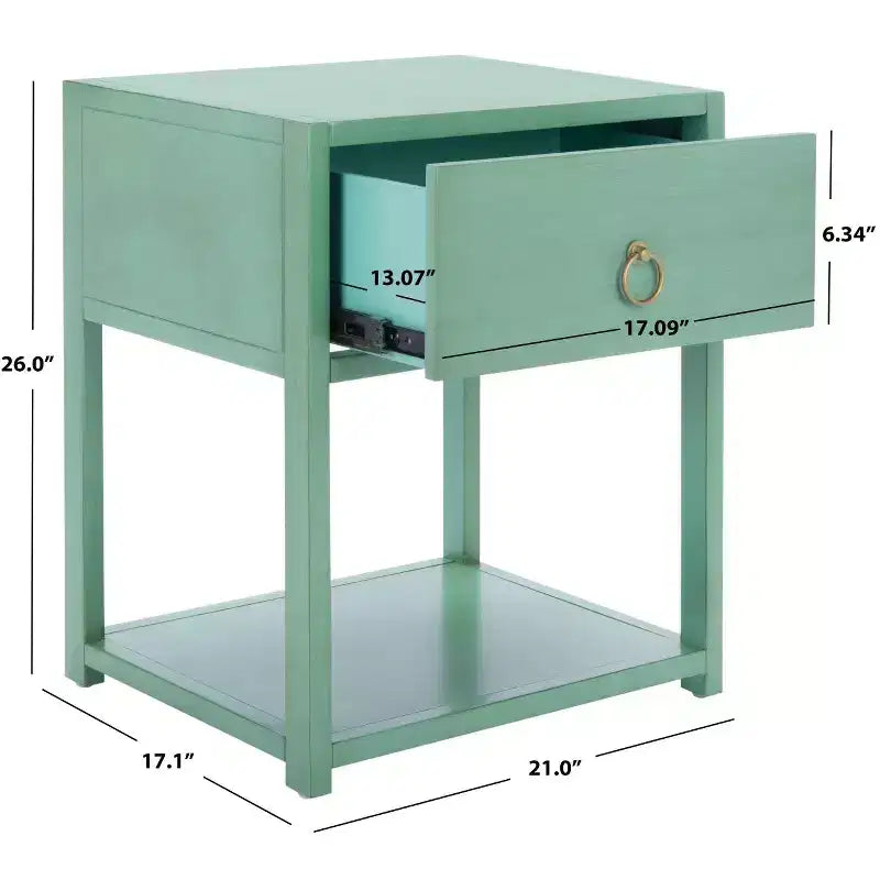 Sadie 1 Drawer 1 Shelf Nightstand - NST9201 - Safavieh