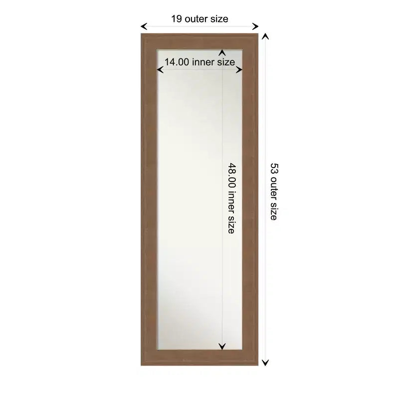 Amanti Art Alta Non-Beveled Framed Full-Length On the Door Mirror