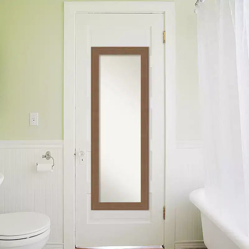 Amanti Art Alta Non-Beveled Framed Full-Length On the Door Mirror
