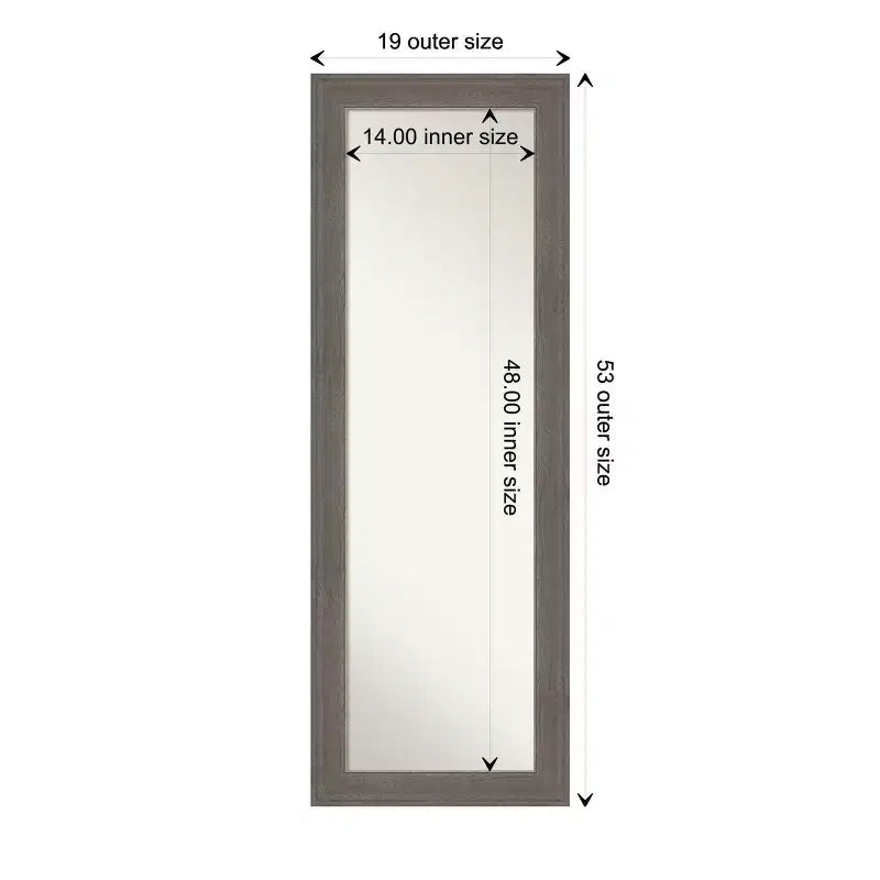 Amanti Art Alta Non-Beveled Framed Full-Length On the Door Mirror