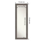 Amanti Art Alta Non-Beveled Framed Full-Length On the Door Mirror