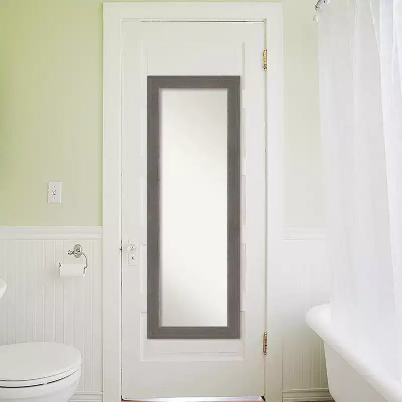 Amanti Art Alta Non-Beveled Framed Full-Length On the Door Mirror